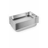 thumbnail of Lote 6 Cubetas Gastronorm GN 1/1 - 65 mm Profundidad, 535x325x65 mm Acero Inoxidable
