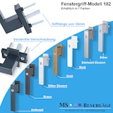 thumbnail of Eckiger Fenstergriff abschließbar mit Schlüssel Kindersicherung Weiß RAL9016