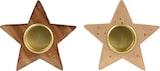 thumbnail of 1 Teelichthalter Holz 11,5cm in Stern Form - Teelicht Kerzenhalter Weihnachten Hochzeit Tischdeko Kerzendeko Holzdeko Weihnachtsdeko Holzstern Natur
