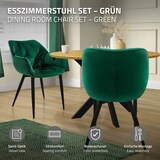 thumbnail of Esszimmerstuhl 4er Set Dunkelgrün Samtbezug mit Metallbeinen inkl. Montagematerial