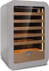 thumbnail of KLIMAITALIA Belüfteter Weinkühlschrank. LED-Beleuchtung. Elektronisches Thermostat. Holzregale + Kommode. Temperatur +2°C/+20°C. VINARIUS40GRY