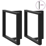 thumbnail of Helloshop26 - Juego de 2 patas de mesa de comedor ajustables en forma de T 80 x 35 x 72 cm diseño moderno acero negro 02_0057327