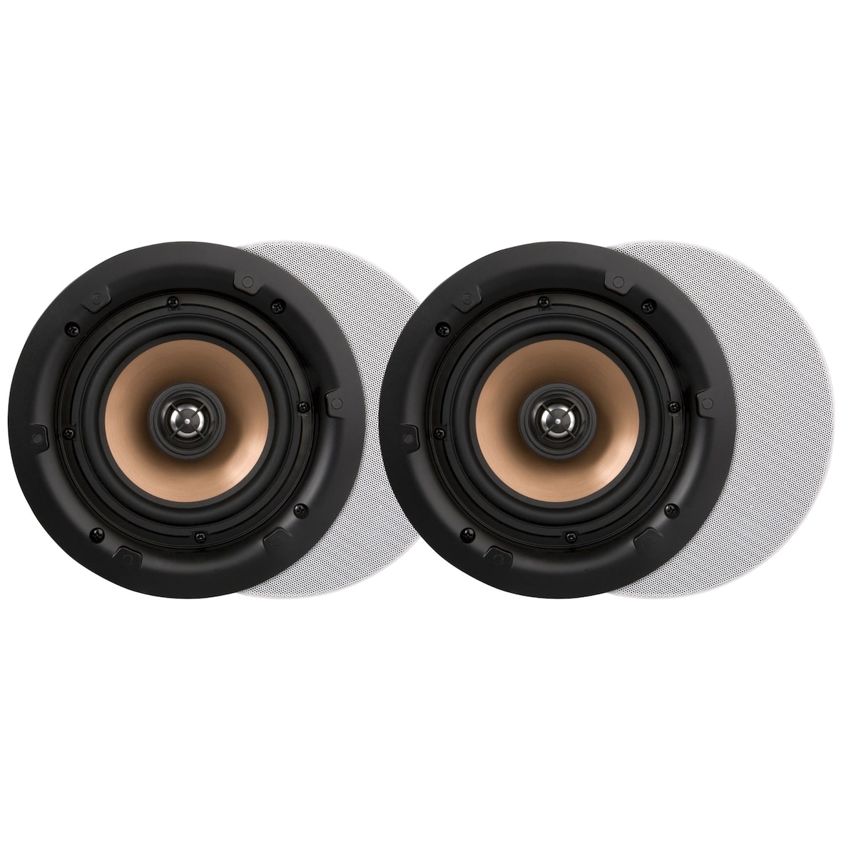 Artsound Happi, altifalantes de parede de 2 vias, redondos, 5,25 polegadas, 10-100W, branco, (2pcs)