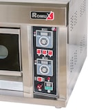 thumbnail of Romux® Horno de Pizza Industrial Simple a Gas Butano 8x32 cm con Suelo Cerámico Refractario y Termostato de Calidad | Temperatura 400°C - 10000W