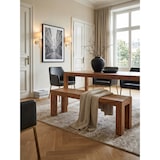 thumbnail of Sitzbank Landhaus-Stil: Massivholz Akazie, 200 kg Belastung, handgefertigt. Beige, 160x35x45 cm | Kadima Design