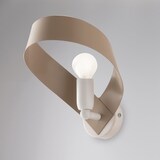 thumbnail of Applique Moderna Primula 1 Luce In Ferro Laccato Bianco E Tortora
