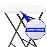 thumbnail of Casaria Stehtisch klappbar Bistrotisch 110 cm x 72 cm Weiß