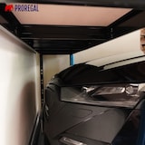 thumbnail of PROREGAL Garagenregal HERCULES platzsparend unterfahrbar HxBxT 180x240x50cm 2 Lagerebenen Fachlast 300kg Schwarz Lagerregal Schwerlastregal