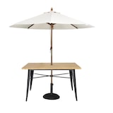 thumbnail of Bolero Kompletter Outdoor Tisch 120X76X76Cm Helles Holz