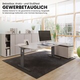 thumbnail of bümö höhenverstellbarer Schreibtisch O-Serie 180x80 cm in Graphit, Gestell in Silber - großer PC Tisch für's Büro manuell höhenverstellbar,