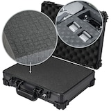 thumbnail of HMF 15502-02 Transportkoffer mit Rasterschaumstoff, Universalkoffer, 39 x 29 x 12 cm, Schwarz