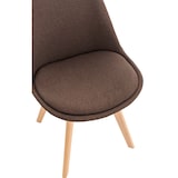 thumbnail of Set 4 Sedie Pranzo Linares marrone/Tessuto