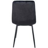 thumbnail of DELUKE® Esszimmerstuhl VOUL - Schwarz, Samt Gesteppter Polsterstuhl Küchenstuhl mit Bodenschonern Esszimmerstühle Stuhl Küche