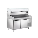 thumbnail of METRO Professional Table à pizza GPT2100, Acier inoxydable, 150 x 80 x 100 cm, 310 W, 293 L, 2 portes, compatible avec GHS2150, Argenté