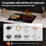 thumbnail of Placa de Vidrocerâmica CDV 60 cm, 3 zonas, 9 níveis, comando tátil, 5700 W, CDVER573