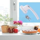 thumbnail of Abschließbare Fenstergriffe 8 Stück Aluminium Terrassentür Griff Balkontürgriff Fenstergriffe weiß