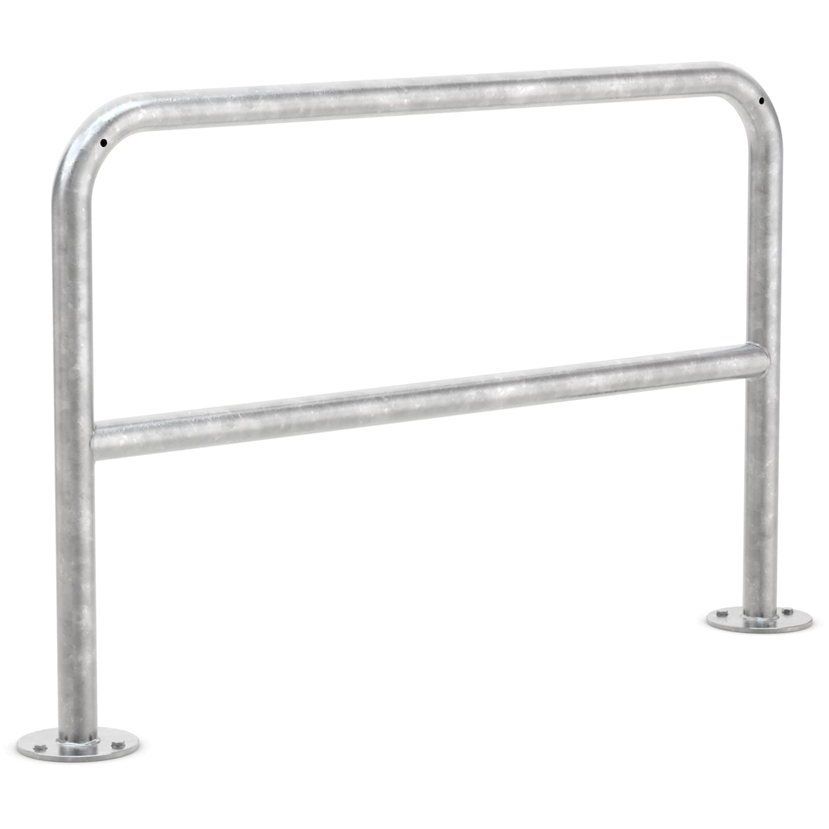 Fahrrad Anlehnbügel 9221 | 1200mm | mit Knierohr | Fahrradständer für 2 Fahrräder zum Aufdübeln | Anlehnparker Einzelständer Fahrradanlehnbügel