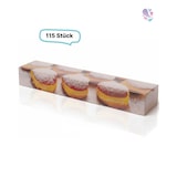 thumbnail of Berliner Box Krapfen Karton 1-teilig 600 × 110 × 80 mm – lebensmittelecht, robust, 115 Stück