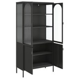 thumbnail of vidaXL Highboard Schwarz 90x40x180 cm Glas und Stahl