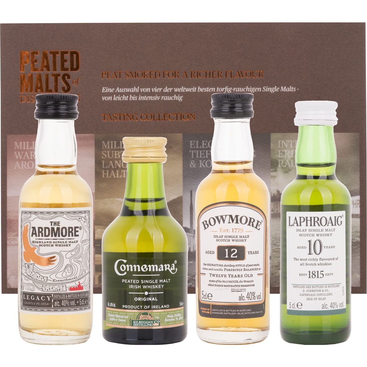 Peated Malts of Distinction Tasting Selektion Set 40% Vol. 4x0,05l