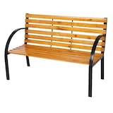 thumbnail of Parkbank Tannenholz Gartenbank Sitzbank Holz Metall Balkon Terrasse 122x80cm : Natur hell