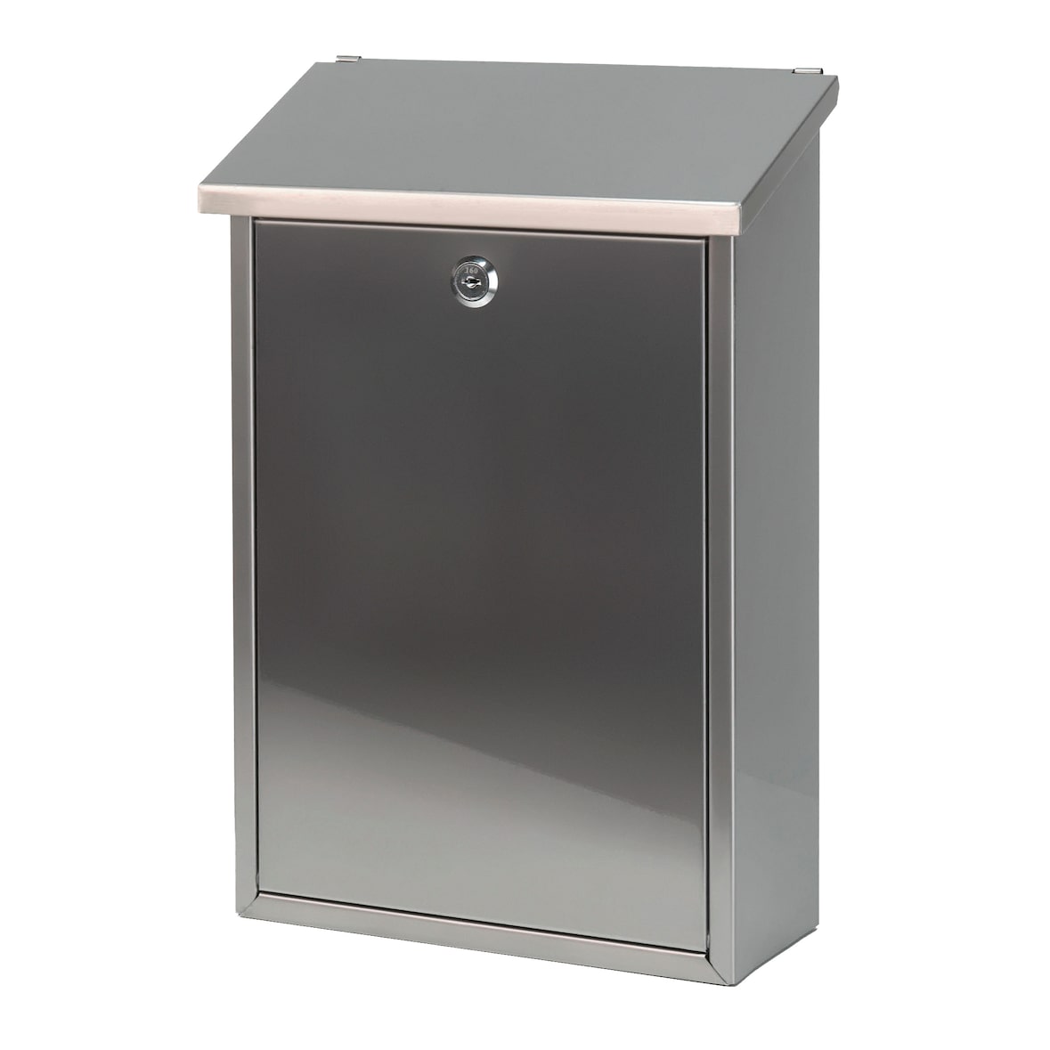 V-part Brievenbussen Roestvrij-staal 125 mm 277 mm 410 mm zilver