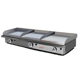 thumbnail of MBH - Plancha a gas industrial tres zonas 400x400 mm de cromo duro para hostelería. Fry Top para cocina profesional para bar y restaurante.
