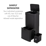 thumbnail of Royal Trash Matte Black Sensor-Mülleimer 72 Liter Edelstahl Matt-Schwarz