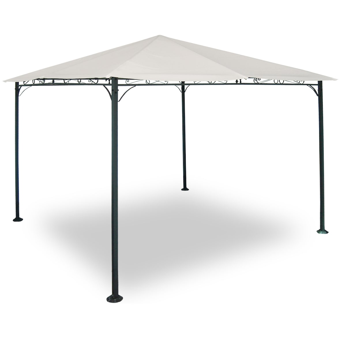 Gazebo da Giardino 3x3m in Metallo Morel Decò Ecrù