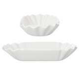 thumbnail of 2x Frietjes XL Pommesschale oval weiß Currywurst-Schale Servier-Teller Porzellan