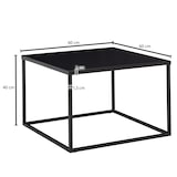 thumbnail of Couchtisch 60x60x40 cm Metall Wohnzimmertisch Industrial Schwarz, Sofatisch Quadratisch, Loungetisch Kaffeetisch Stahl, Beistelltisch