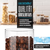 thumbnail of Arendo Glasbehälter-Set aus Borosilikatglas mit Bambusdeckel, 7-tlg., mikrowellengeeignet, luftdicht