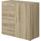 thumbnail of King Home Cassettiera 4 Cassetti con Anta Nobilitato 90x41x87h cm Rovere