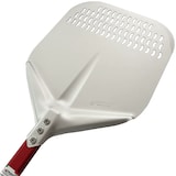 thumbnail of Pá de Pizza Profissional Retangular Perfurada, Disco Ø 30 cm, cabo vermelho de 120 cm