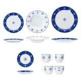 thumbnail of Ahoi 30tlg Kombiservice Porzellan 6 Personen Tassen Untertassen Teller maritim