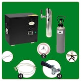 thumbnail of Komplett Set Zapfanlage, Bierzapfanlage AS-40, 2-leitig, Durchlaufkühler, Nasskühler - Untertheke, inkl. Schanksäule, Korb,Köpi