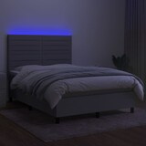 thumbnail of vidaXL Boxspringbett mit Matratze & LED Hellgrau 140x200 cm Stoff