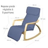 thumbnail of Relax Fauteuil Schommelstoel met Voetsteun Mod. ZEN BLAUW van Yelloo