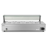 thumbnail of VERTES Speisenwärmer Buffetwärmer Für Speisen Elektrisch 1500W aus Edelstahl (Inkl 4x 1/2 GN Behälter mit Deckel, 10L, 30-85°C)