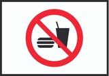 thumbnail of Essen und Trinken verboten 2 Symbol Schild A0 Rückseite selbstklebend