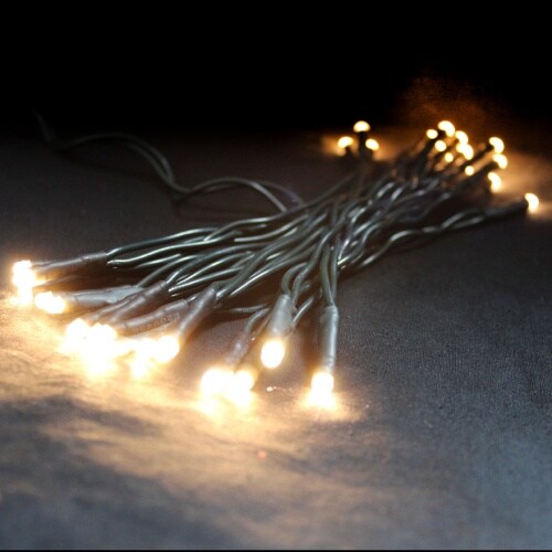 30er LED Lichterkette grünes Kabel Innen Partylichterkette Beleuchtung warmweiß : 30 LED´s : Grün