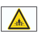 thumbnail of Achtung Quetschgefahr Symbol A5 Rückseite selbstklebend Schild