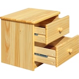 thumbnail of Möbilia Kommode | 2 Schubladen | Kiefer-Holz massiv | B 43 x T 35 x H 42 cm | natur | 19020000 | Serie KOMMODE
