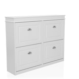 thumbnail of Schuhschrank / Schuhregal ESTHA 4 104x24x82 cm 4 Schuhklappen weiß hjh LIVING