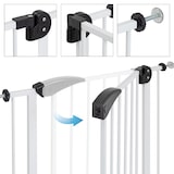 thumbnail of ECD Germany Türschutzgitter 75–85 cm Weiß, Metallgitter ohne Bohren, selbstschließend beidseitig schwenkbar, Sicherheitsgitter für Kinder & Haustiere