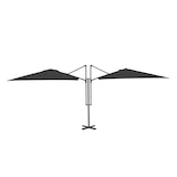 thumbnail of METRO PROFESSIONAL Ombrellone quadrato a doppio braccio, acciaio, 2.5 x 2.5 m, idrorepellente, grigio antracite