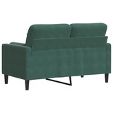 thumbnail of vidaXL 2-Sitzer-Sofa mit Zierkissen Dunkelgrün 120 cm Samt
