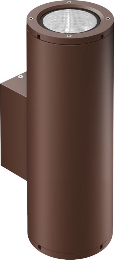 Sunset XL Dual 32cm LED-Wandleuchte, 16W Schalter, Farbtemperatur 2700K/3200K/4000K, strukturierte Corten-Oberfläche, Schutzart IP65 - Beneito & Faure