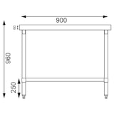 thumbnail of Table Inox Professionnelle Sans Rebords - Gamme 600 - Vogue - l- L120- P60- h- Inox