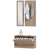 thumbnail of HOMCOM Set da Ingresso con Panca Scarpiera, Appendiabiti e Specchio